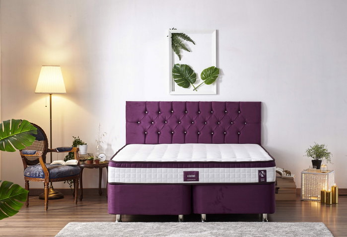 Hanah Home Colchón Violet de tamaño doble, firmeza media, 140x190 cm